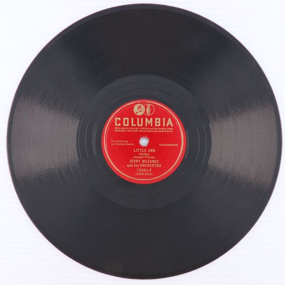 Jerry Mazanec - Hill And Dale Polka / Little Ann 1947 10" 78 rpm Record 12331-F - Picture 4 of 16